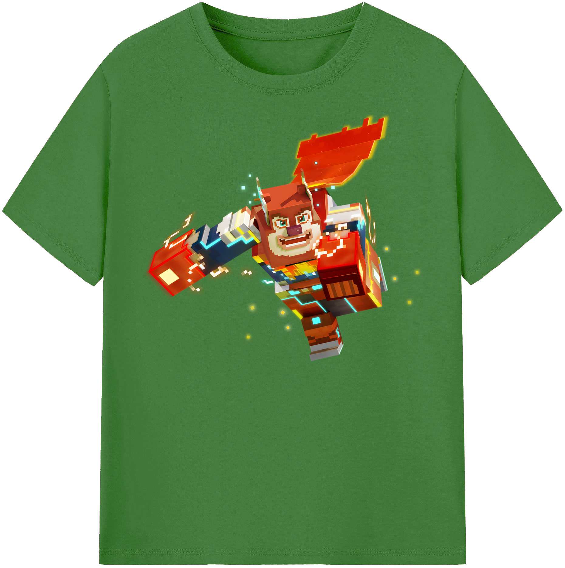（画像用） マインクラフト ブロックの世界 Minecraft MC Block world レディースカジュアルプリントTシャツ（綿100％）